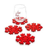 The Cellar  Christmas Ornament Coasters Set Of 4, Snowflake, Set of 4
