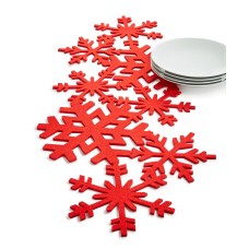 The Cellar Holiday Snowflake Table Runner, Red
