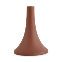 The Floral Society Short Ceramic Grand Taper Candleholder, Brown, Tall