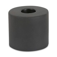 The Floral Society Short Ceramic Grand Taper Candleholder, Smoke, Cylinder