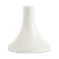 The Floral Society Short Ceramic Grand Taper Candleholder, White, Short