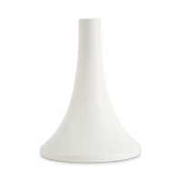 The Floral Society Short Ceramic Grand Taper Candleholder, White, Tall