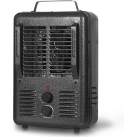 The Season Essentials 5120 BTU 1500W Deluxe Utility Heater with Fan Only Option, Black