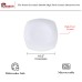  Ceramic Dinnerware Sets, Square-White, 16 Piece