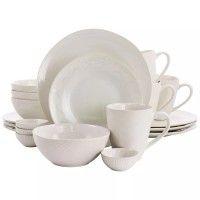 The Season Essentials Ceramic Dinnerware Sets, 20 Pc-White, 20-Piece