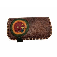 The Season Essentials Handmade Womens Vegan Wallet Water-based Print Eco Friendly Faux Leather Wallet, Brown, Little Prince