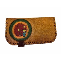The Season Essentials Handmade Womens Vegan Wallet Water-based Print Eco Friendly Faux Leather Wallet, Yellow, Little Prince