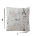  Printed Plush 18″  2-Pack  Decorative Pillow, Paris Amour