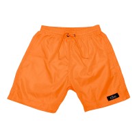 The Season Essentials Printed, Solid & Fluorescent Colored Quick Dry Swim Shorts for Kids Boys and Girls, Orange, 3-4T