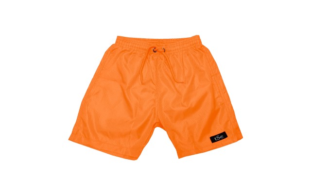  Printed, Solid & Fluorescent Colored Quick Dry Swim Shorts for Kids Boys and Girls, Orange, 5-6T