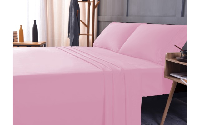  Wrinkle Free Sheet Sets with Deep Pockets & Stain Resistant, 4 pc, 1800 Thread Count Based, Pink, King