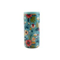 Thirstystone by Cambridge 12 oz Turquoise Floral Insulated Slim Can Cooler
