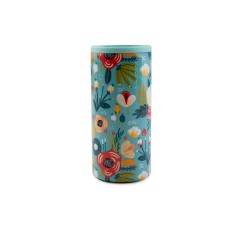 Thirstystone by Cambridge 12 oz Turquoise Floral Insulated Slim Can Cooler