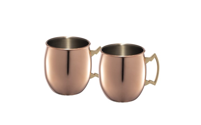  by Cambridge 20 oz Solid Copper Moscow Mule Mugs – Set of 2, Rustcopper