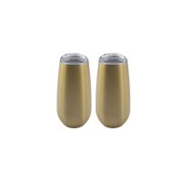 Thirstystone By Cambridge Insulated Champagne Tumblers, Set of 2, Gold