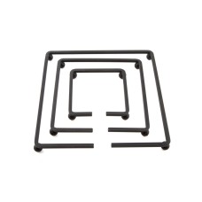 Thirstystone Concentric Squares Metal Trivets, Set of 3, Charcoal