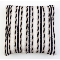 Thro Hugh Woven Pillow, Black, 20×20