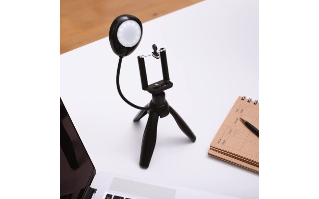 Thumbs Smartphone Holder Vlogging Tripod Light Stand, Black, 13.5 x 24cm