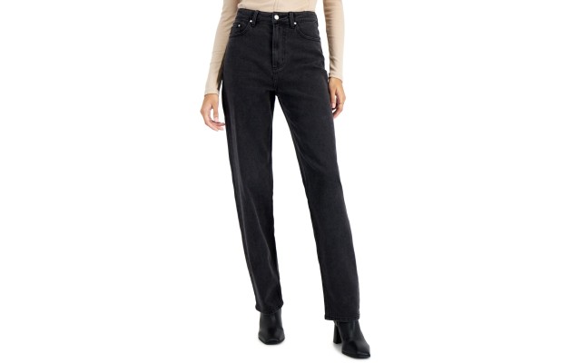  Juniors’ 90s Wide Leg Jeans, Black/11