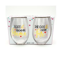 Tmd Holdings Got It From My Mama Set of 2 Stemless