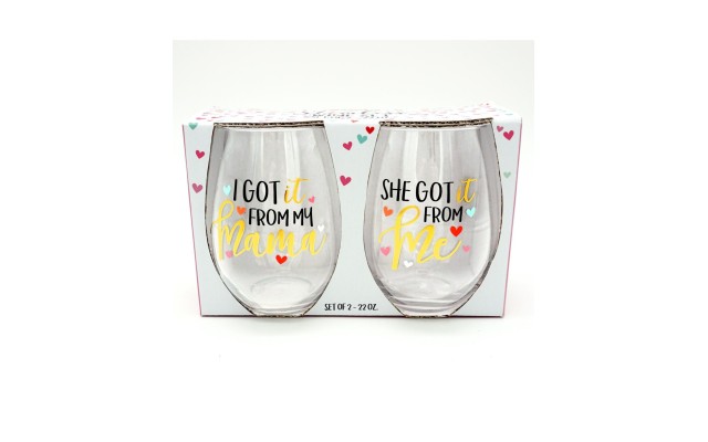  Got It From My Mama Set of 2 Stemless