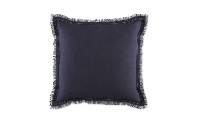  MENEMSHA 100% Cotton Euro Sham Navy/Ivory 26 x 26