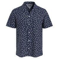 Tommy Hilfiger Men’s Chambray Dot Print Short Sleeve Shirt