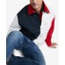  Men’s Color-Block Ivy Jacket, Navy/Red, X-Large