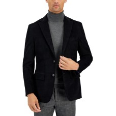 Tommy Hilfiger Men’s Modern Fit Corduroy Sport Coat Blazer, Black, 36S