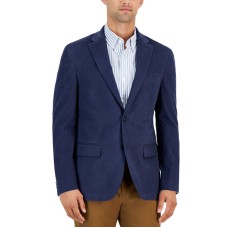Tommy Hilfiger Men’s Modern Fit Corduroy Sport Coat Blazer, Blue, 40L