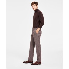 Tommy Hilfiger Mens Modern Fit TH Flex Suit Dress Pants, Grey/Red, 38 x 30