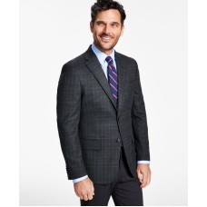 Tommy Hilfiger Men’s Modern-Fit Plaid Sport Coat,Olive/Green, 36R