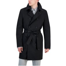Tommy Hilfiger Men’s Modern-Fit Raincoat, Black, 44L