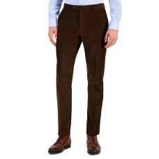 Tommy Hilfiger Men’s Modern-Fit Solid Corduroy Pants, Brown, 36×32