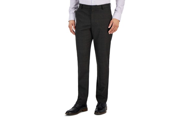  Men’s Modern-Fit Stretch Performance Pants, Brown/Teal, 33×30