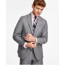 Tommy Hilfiger Men’s Modern-Fit Stretch Wool Suit Jacket, Black/White, 38R