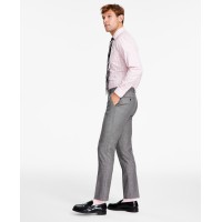 Tommy Hilfiger Men’s Modern-Fit Stretch Wool Suit Pants, Black/White, 36×32