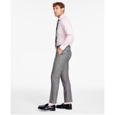 Tommy Hilfiger Men’s Modern-Fit Stretch Wool Suit Pants, Black/White, 36×32