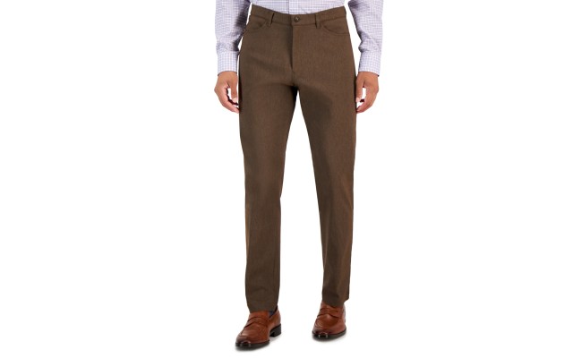  Men’s Th Flex Modern Fit Four-Pocket Twill Pants, Brown, 40×32