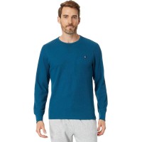 Tommy Hilfiger Men’s Waffle-Knit Long-Sleeve Crewneck Top, Deep Blue, XX-Large