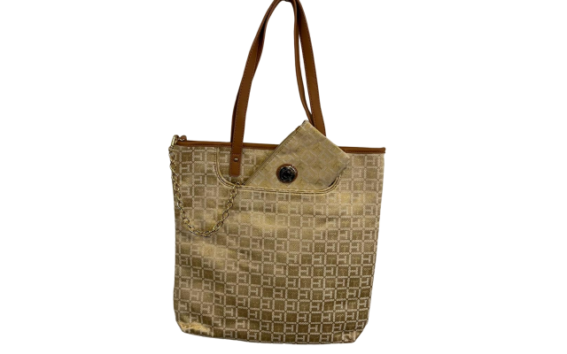 TH Logo Ns Tote & Wallet,  Beige/Gold