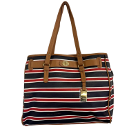 Tommy Hilfiger, Tommy Striped Tote II, Red/Navy