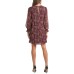  Womens Puff-Shoulder Trapeze Dress, Light Purple/2