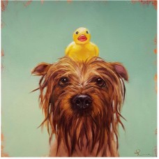 Trademark Fine Art Bath Time by Lucia Hefferna, 24×24, Brown
