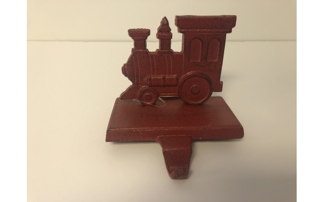  Iron Toy Train Stocking Holder In Red, 5.25″ W x 4.5″