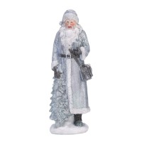 Transpac Silver Small Christmas Sweater Santa Figurine