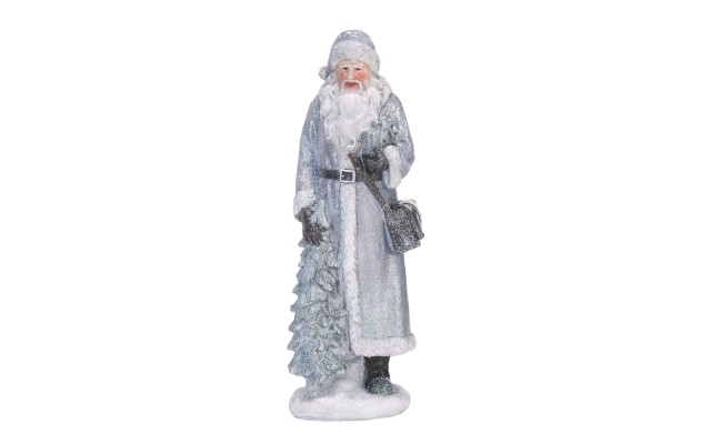  Silver Small Christmas Sweater Santa Figurine