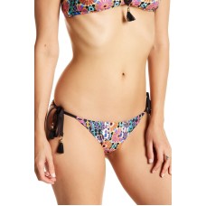 Trina Turk Women’s Golden Medallion Side Tide Bikini Bottom,12, Multi
