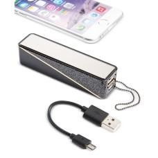Triple C Universal Portable Charger with Beauty Bar Vanity Mirror Black/Gold