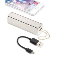 Triple C Universal Portable Charger with Mirror, Gold